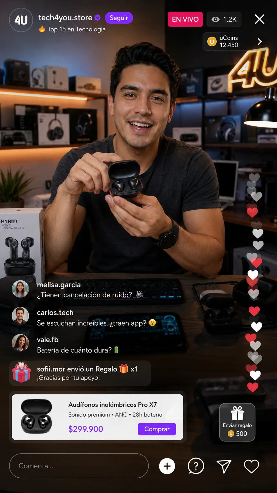 Live de producto en 4U